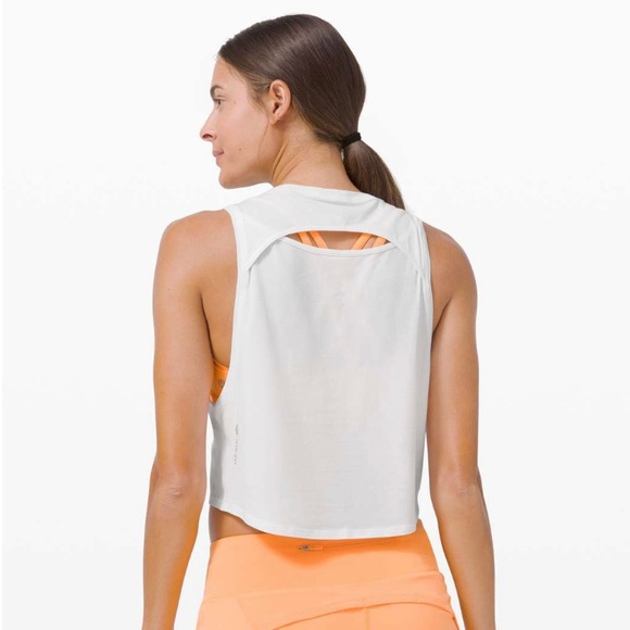 Lululemon Cut Back Crop Tank *SeaWheeze
White - Picture 2 of 8